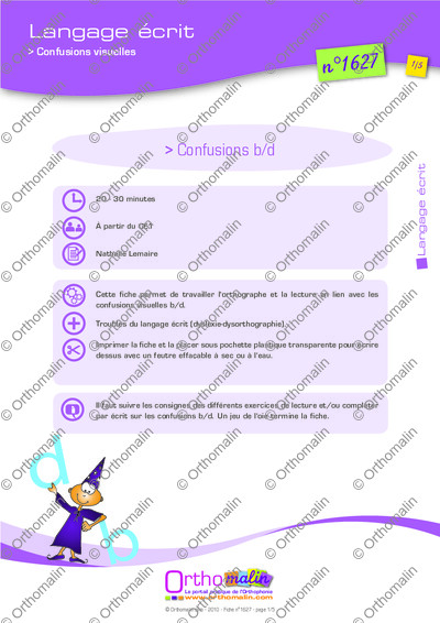 Page 1 de la fiche