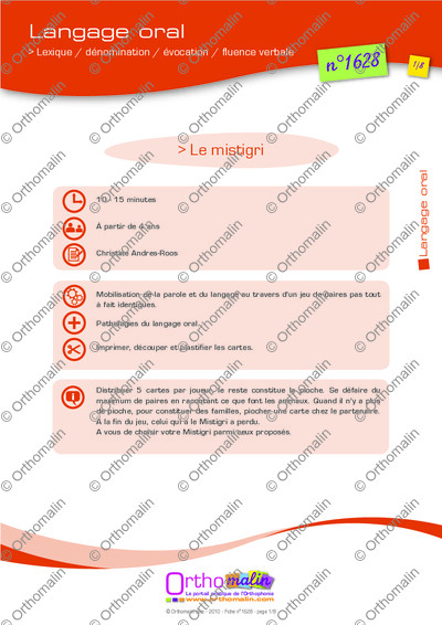 Page 1 de la fiche