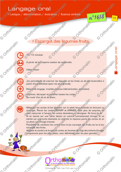 Page 1 de la fiche