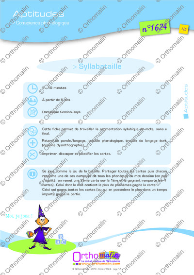 Page 1 de la fiche