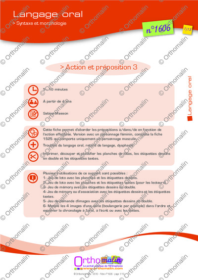 Page 1 de la fiche