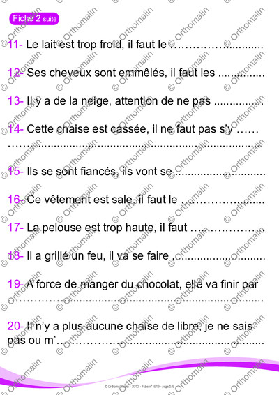 Page 5 de la fiche