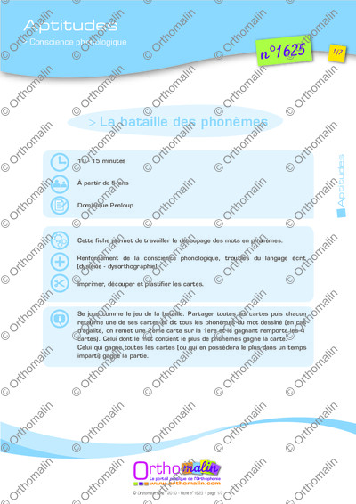 Page 1 de la fiche