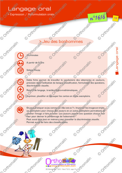 Page 1 de la fiche