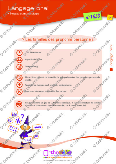 Page 1 de la fiche