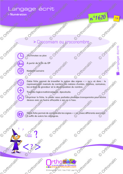 Page 1 de la fiche