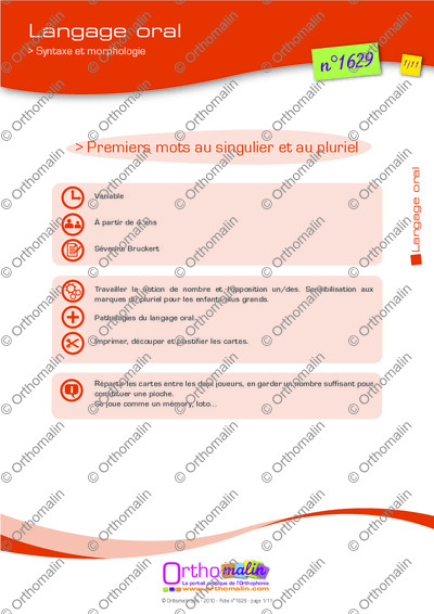 Page 1 de la fiche