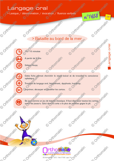 Page 1 de la fiche