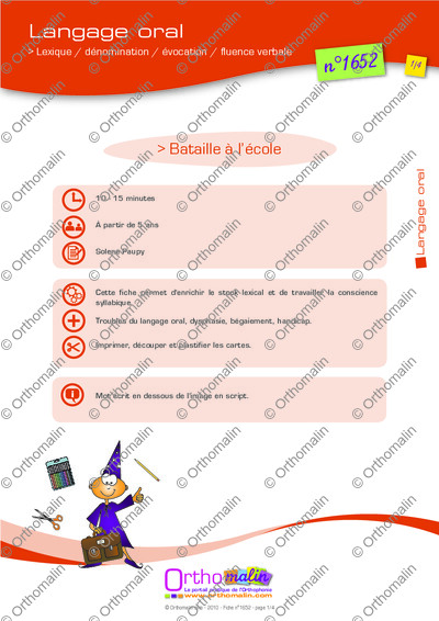 Page 1 de la fiche