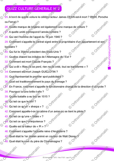Page 3 de la fiche
