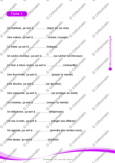 Page 2 de la fiche