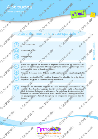 Page 1 de la fiche