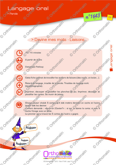 Page 1 de la fiche