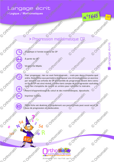 Page 1 de la fiche