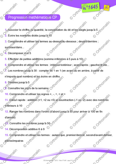 Page 2 de la fiche