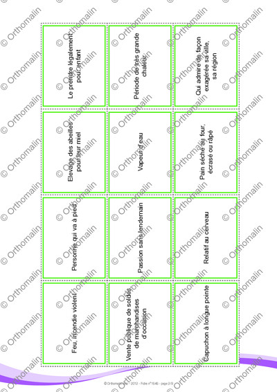Page 2 de la fiche