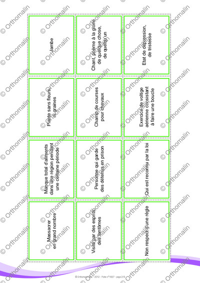 Page 2 de la fiche