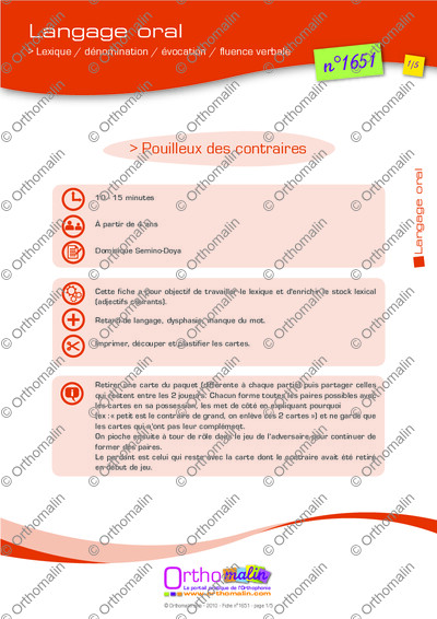 Page 1 de la fiche