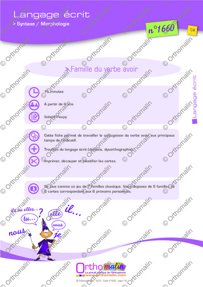 Page 1 de la fiche