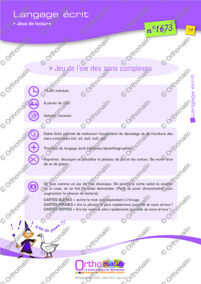 Page 1 de la fiche