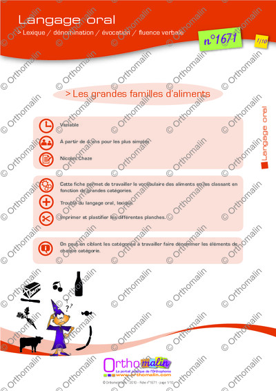 Page 1 de la fiche