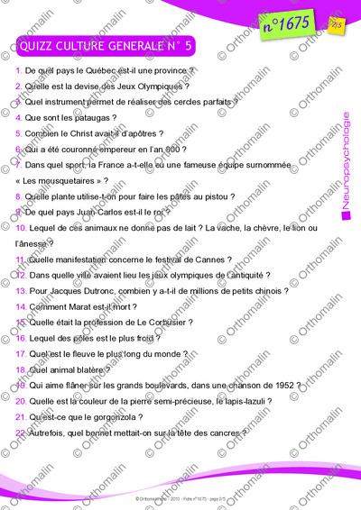 Page 2 de la fiche