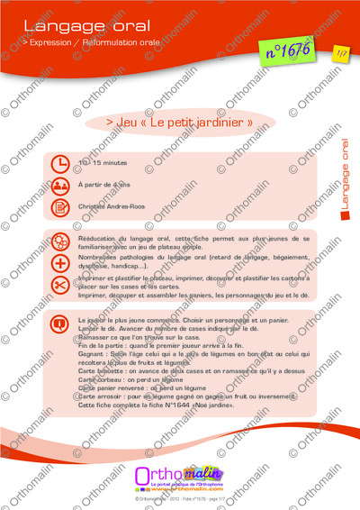 Page 1 de la fiche