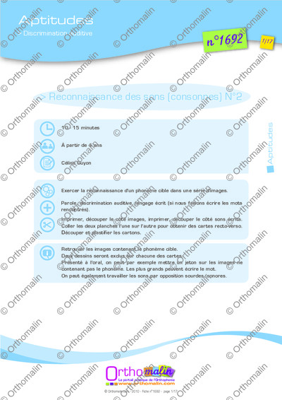 Page 1 de la fiche