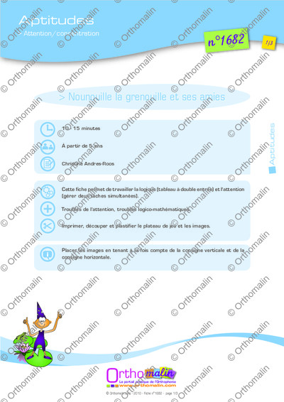 Page 1 de la fiche