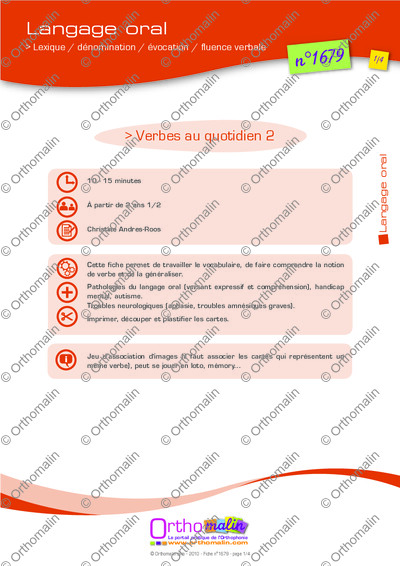 Page 1 de la fiche