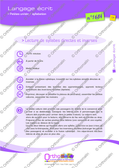 Page 1 de la fiche