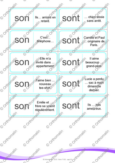 Page 2 de la fiche