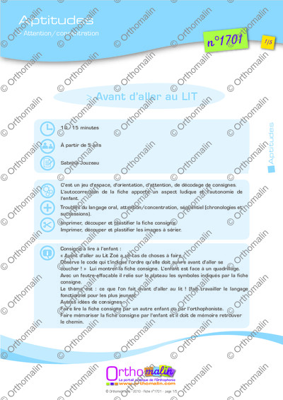 Page 1 de la fiche