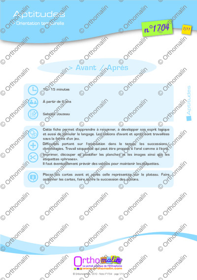 Page 1 de la fiche