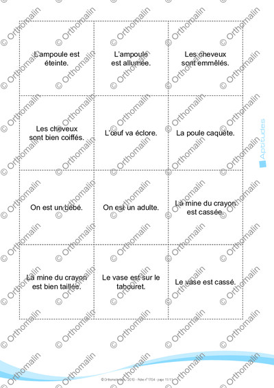 Page 11 de la fiche