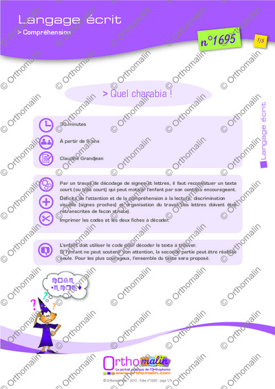 Page 1 de la fiche