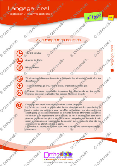 Page 1 de la fiche