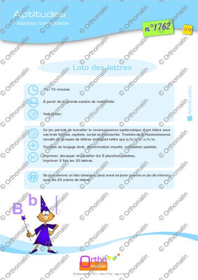 Page 1 de la fiche