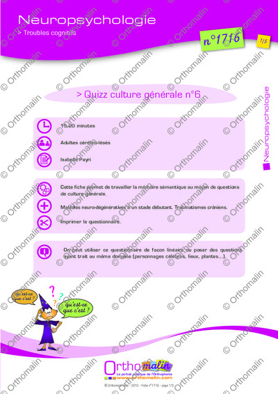 Page 1 de la fiche