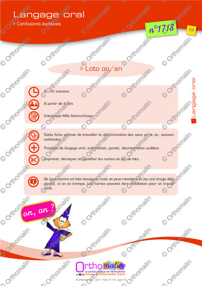 Page 1 de la fiche
