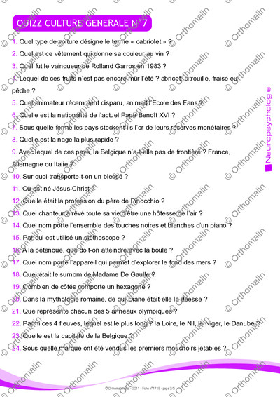 Page 2 de la fiche