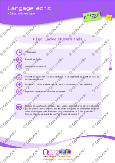 Page 1 de la fiche