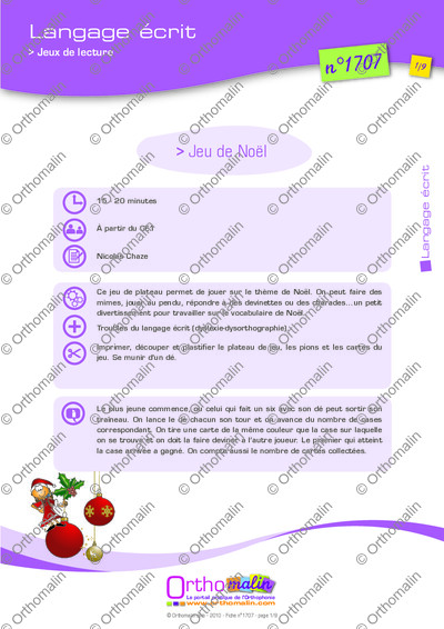 Page 1 de la fiche