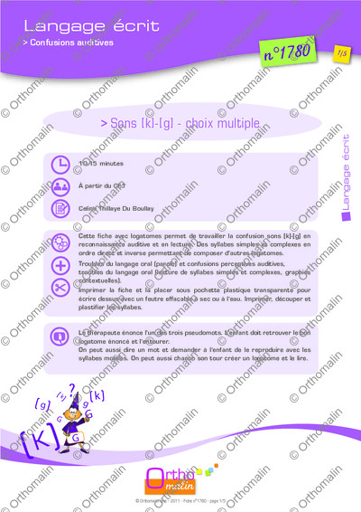 Page 1 de la fiche