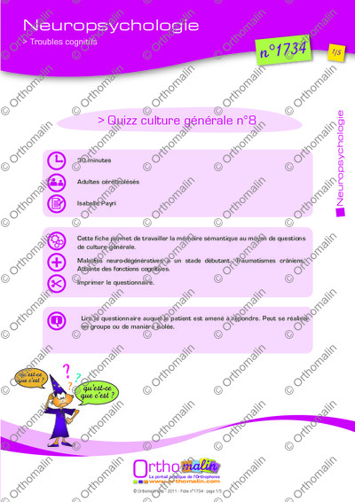 Page 1 de la fiche