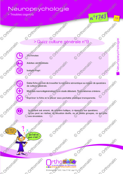 Page 1 de la fiche