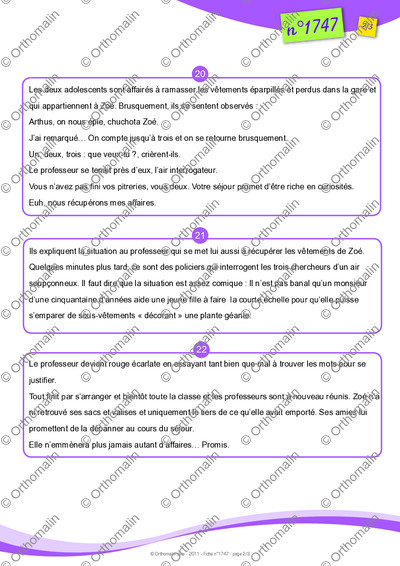 Page 2 de la fiche