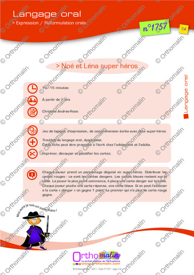 Page 1 de la fiche