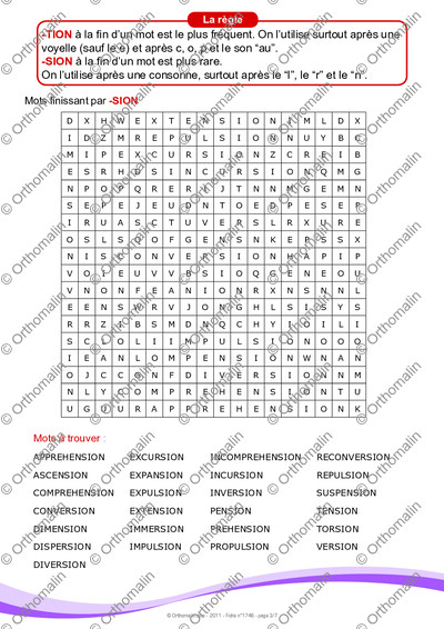 Page 3 de la fiche