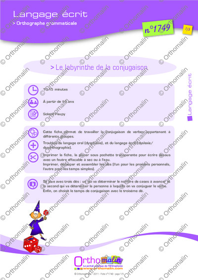 Page 1 de la fiche